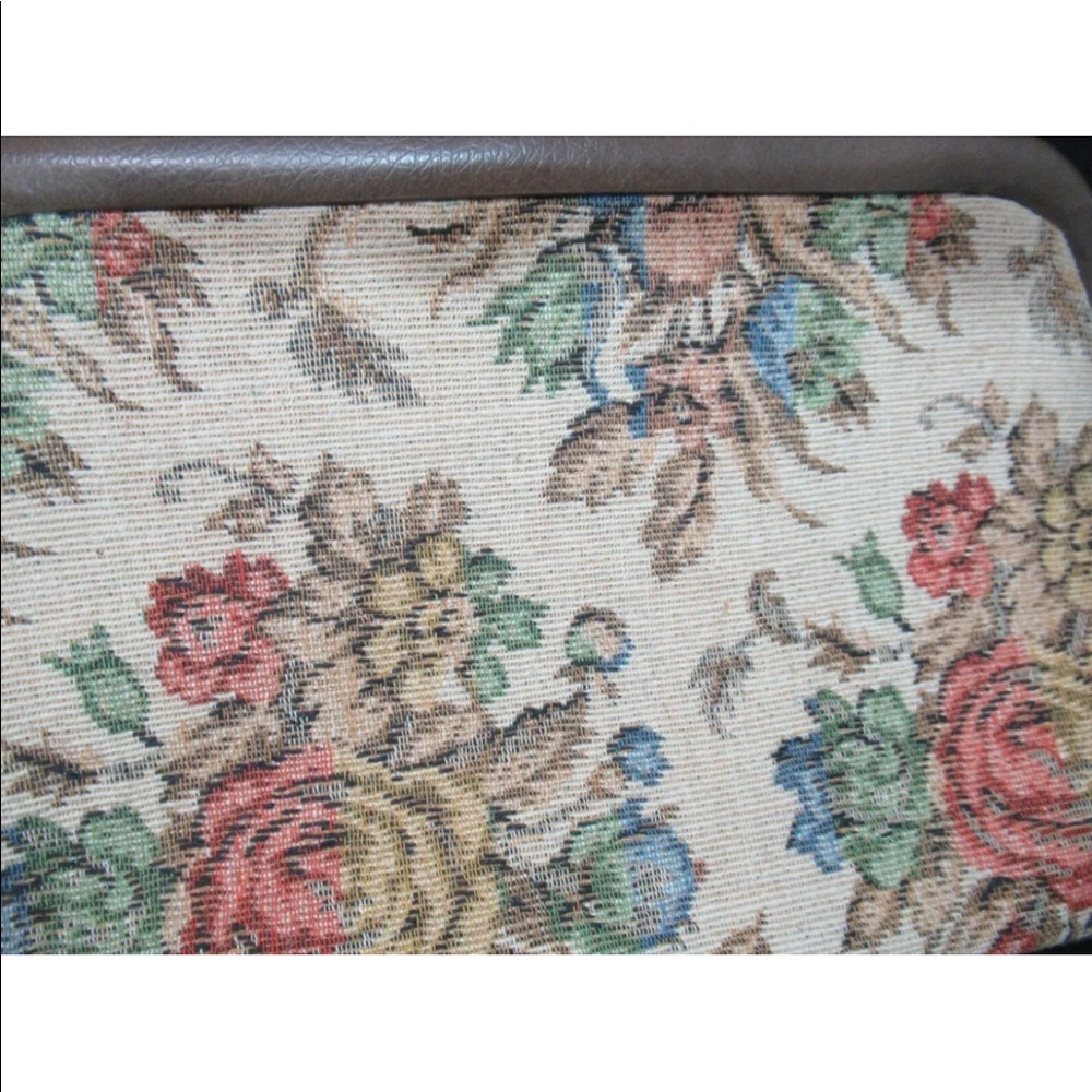 Spilene Tapestry, Vintage Purse, Brown, Clasp, Strap, Pocket Book, 1950's - Picture 2 of 10